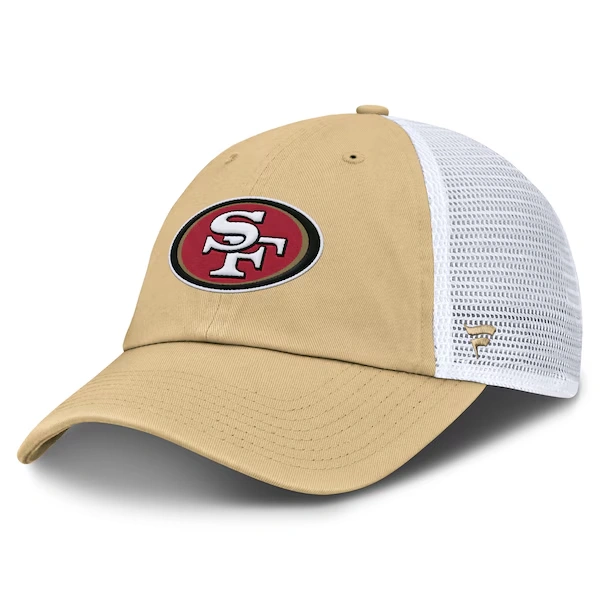 Men's Fanatics Gold/White San Francisco 49ers Trucker Adjustable Hat