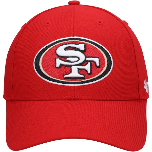 Men's '47 Scarlet San Francisco 49ers Logo MVP Adjustable Hat 3 Men's '47 Scarlet San Francisco 49ers Logo MVP Adjustable Hat