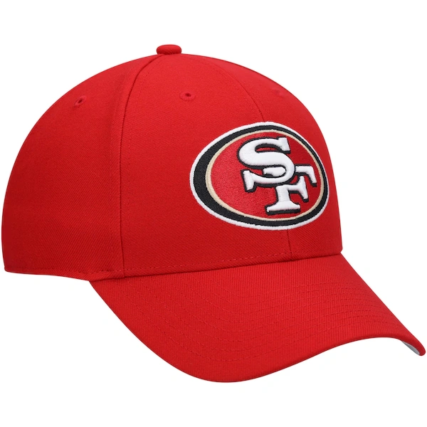 Men's '47 Scarlet San Francisco 49ers Logo MVP Adjustable Hat 4 Men's '47 Scarlet San Francisco 49ers Logo MVP Adjustable Hat