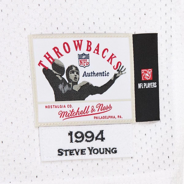 Men's Mitchell & Ness Steve Young White San Francisco 49ers 1994 Authentic Throwback Retired Player Jersey