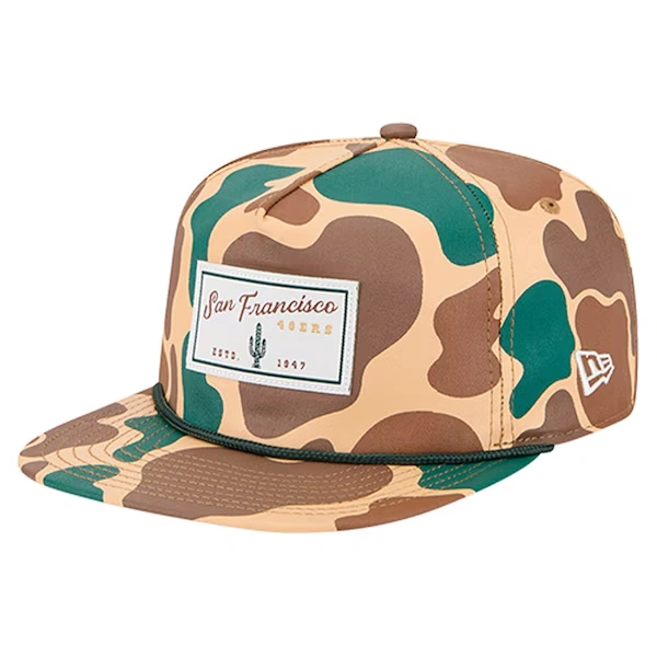 Men's New Era Camo San Francisco 49ers Duck Rope 19TWENTY Snapback Hat