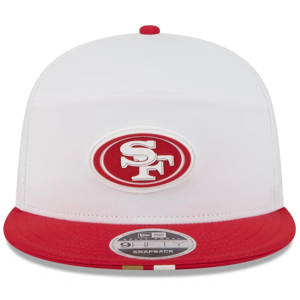 Men's New Era  White/Scarlet San Francisco 49ers 2025 NFL Training Camp Split Panel 9FIFTY Snapback Hat