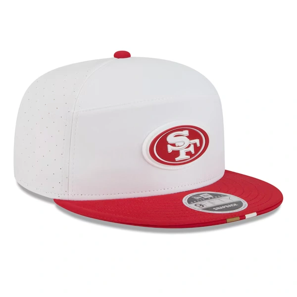 Men's New Era  White/Scarlet San Francisco 49ers 2025 NFL Training Camp Split Panel 9FIFTY Snapback Hat