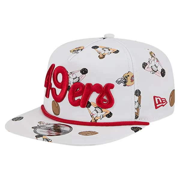 Men's New Era White San Francisco 49ers Team Cheer 19TWENTY Snapback Hat