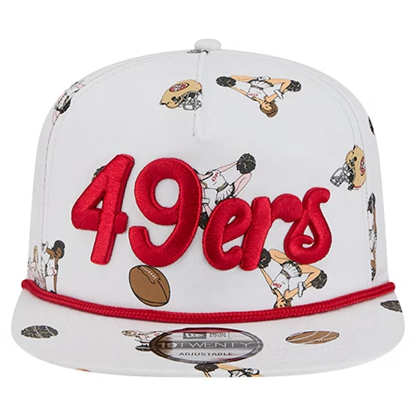 Men's New Era  White San Francisco 49ers Team Cheer 19TWENTY Snapback Hat