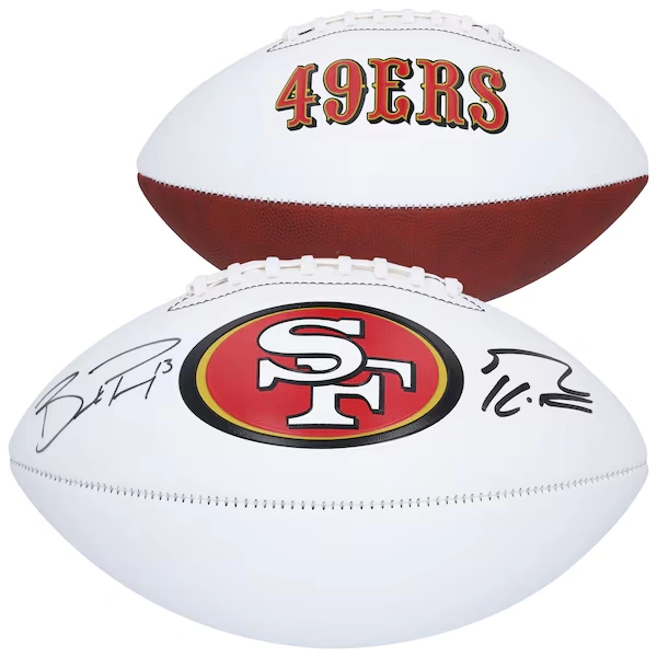 George Kittle & Brock Purdy San Francisco 49ers Autographed Franklin White Panel Football
