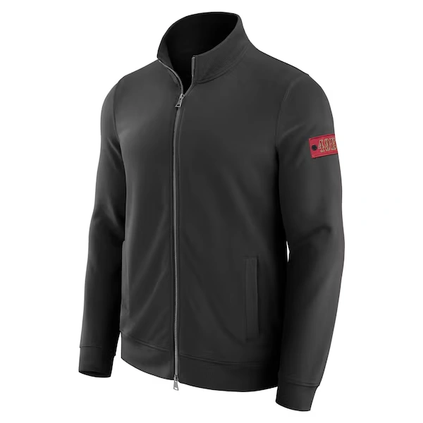 Men's J. Palmer Black San Francisco 49ers QB1 Full-Zip Sweatshirt