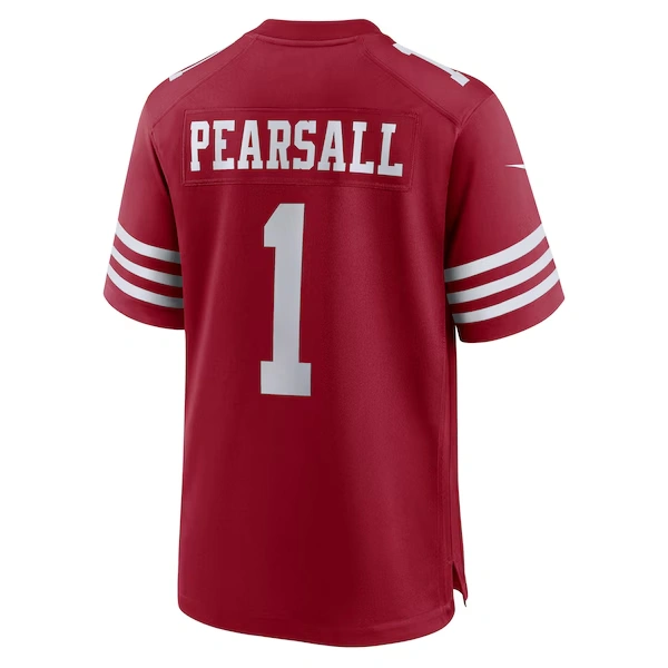 Men's Nike Ricky Pearsall  Scarlet San Francisco 49ers Team Game Jersey