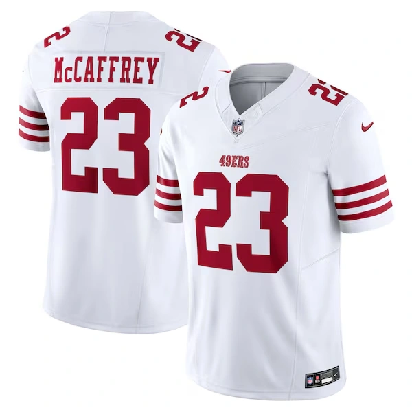 Men's Nike Christian McCaffrey White San Francisco 49ers Vapor F.U.S.E. Limited Jersey