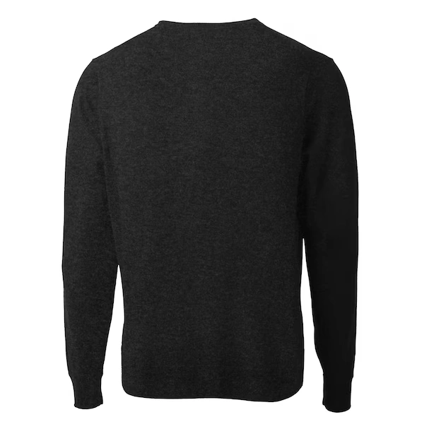 Men's Cutter & Buck Black San Francisco 49ers Throwback Logo Lakemont Tri-Blend V-Neck Pullover Sweater