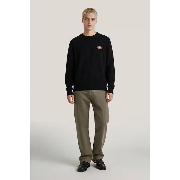 Men's NAADAM Black San Francisco 49ers Cashmere Sweater