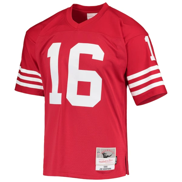 Men's Mitchell & Ness Joe Montana Scarlet San Francisco 49ers Legacy Replica Jersey 3 Men's Mitchell & Ness Joe Montana Scarlet San Francisco 49ers Legacy Replica Jersey
