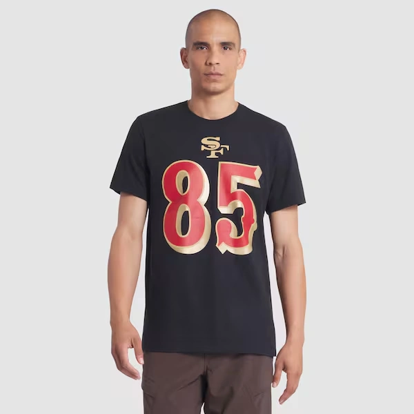 Men's Nike George Kittle Black San Francisco 49ers 2025 Rivalries Collection Player Name & Number T-Shirt