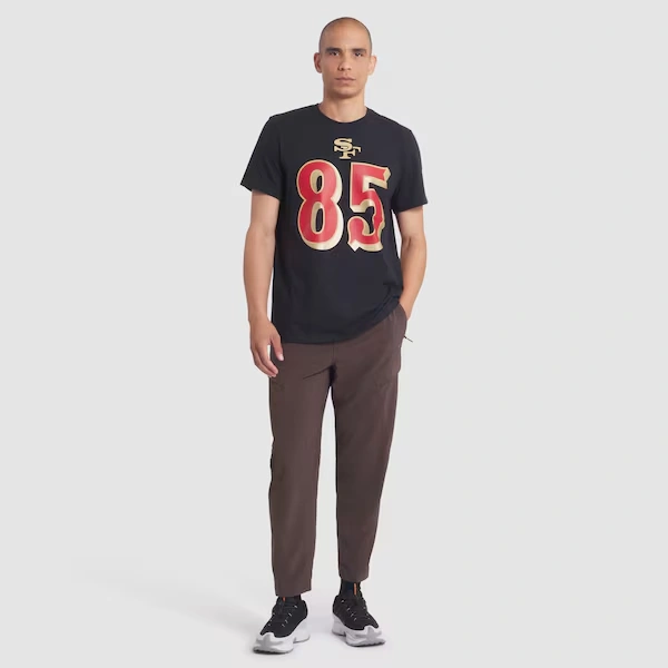 Men's Nike George Kittle Black San Francisco 49ers 2025 Rivalries Collection Player Name & Number T-Shirt