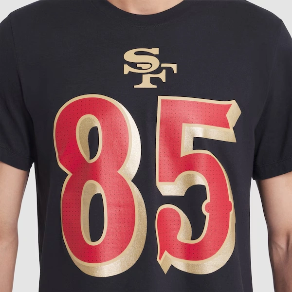 Men's Nike George Kittle Black San Francisco 49ers 2025 Rivalries Collection Player Name & Number T-Shirt
