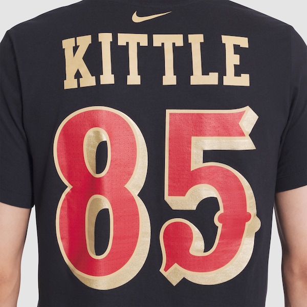 Men's Nike George Kittle Black San Francisco 49ers 2025 Rivalries Collection Player Name & Number T-Shirt