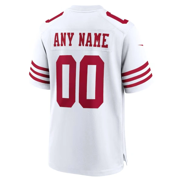 Men's Nike White San Francisco 49ers Game Custom Player Jersey
