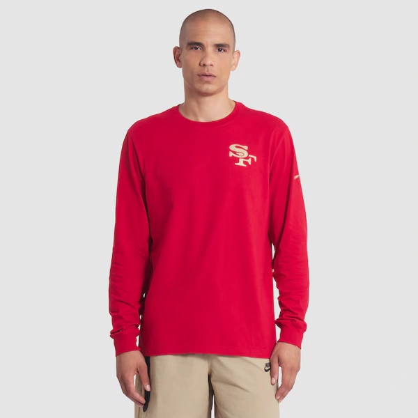 Men's Nike Scarlet San Francisco 49ers 2025 Rivalries Collection Essential Long Sleeve T-Shirt